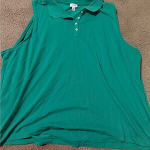 J. Crew Green Boxy Muscle Tee Polo